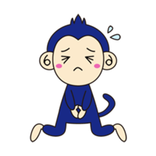 navy monkey!! sticker #740783