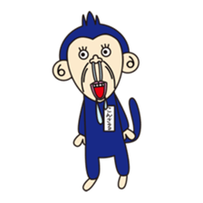 navy monkey!! sticker #740784