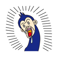navy monkey!! sticker #740788