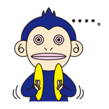 navy monkey!! sticker #740792