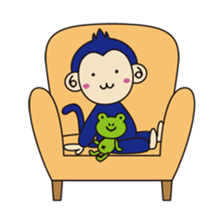 navy monkey!! sticker #740795