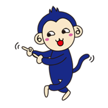 navy monkey!! sticker #740797