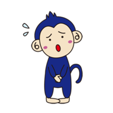 navy monkey!! sticker #740800