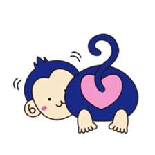 navy monkey!! sticker #740803