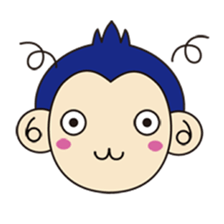 navy monkey!! sticker #740808