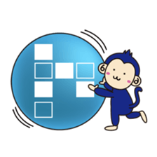 navy monkey!! sticker #740809