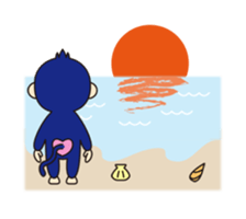 navy monkey!! sticker #740810