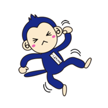 navy monkey!! sticker #740812