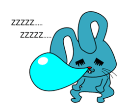 funny rabbit Mr.blue sticker #741079