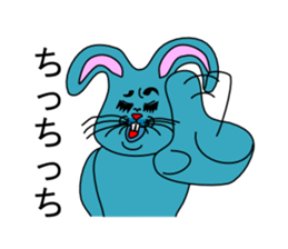 funny rabbit Mr.blue sticker #741098