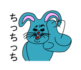 funny rabbit Mr.blue sticker #741098
