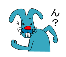 funny rabbit Mr.blue sticker #741099