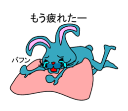 funny rabbit Mr.blue sticker #741101