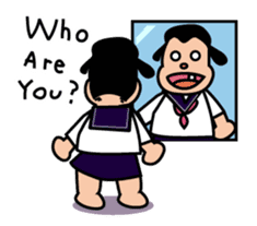 Ugly and cute student (English ver.) sticker #741506