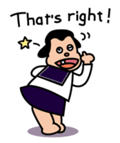 Ugly and cute student (English ver.) sticker #741507