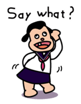 Ugly and cute student (English ver.) sticker #741510