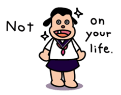 Ugly and cute student (English ver.) sticker #741518