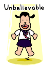 Ugly and cute student (English ver.) sticker #741520