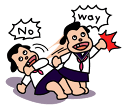 Ugly and cute student (English ver.) sticker #741526