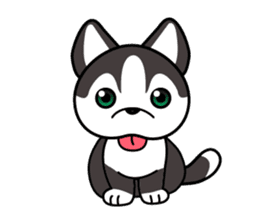 Sora, the cute siberian husky sticker #741783