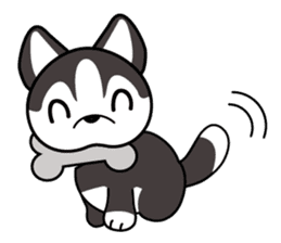 Sora, the cute siberian husky sticker #741784