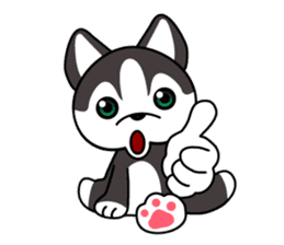 Sora, the cute siberian husky sticker #741792
