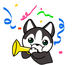 Sora, the cute siberian husky sticker #741796