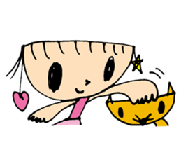 The princess and a cat sticker #743024