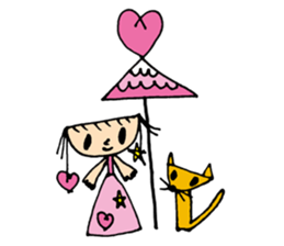 The princess and a cat sticker #743043