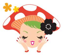 mushroom Girl sticker #743180
