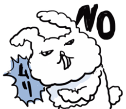 Cotton rabbit sticker #743305