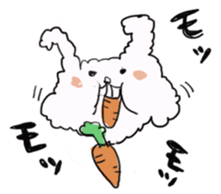 Cotton rabbit sticker #743307