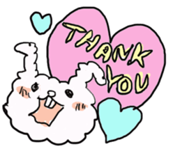 Cotton rabbit sticker #743331