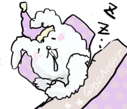 Cotton rabbit sticker #743340