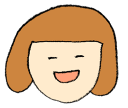 a girl with bobbed hair sticker #743584