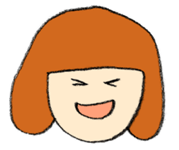 a girl with bobbed hair sticker #743585
