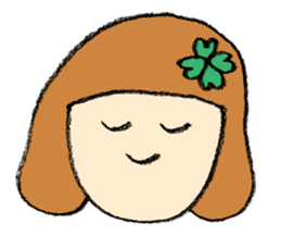 a girl with bobbed hair sticker #743587