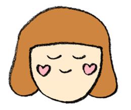 a girl with bobbed hair sticker #743588