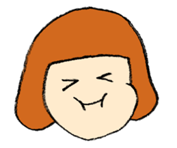 a girl with bobbed hair sticker #743589