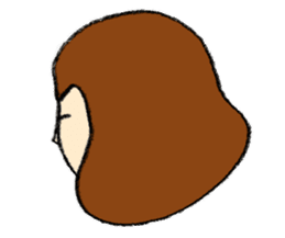 a girl with bobbed hair sticker #743596