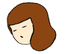 a girl with bobbed hair sticker #743597
