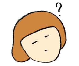 a girl with bobbed hair sticker #743599