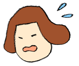 a girl with bobbed hair sticker #743602