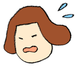 a girl with bobbed hair sticker #743602