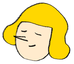 a girl with bobbed hair sticker #743606