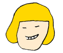 a girl with bobbed hair sticker #743607