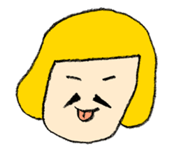a girl with bobbed hair sticker #743608