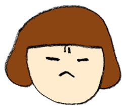 a girl with bobbed hair sticker #743614