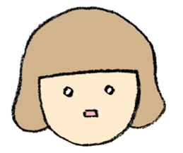 a girl with bobbed hair sticker #743619