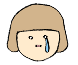 a girl with bobbed hair sticker #743620